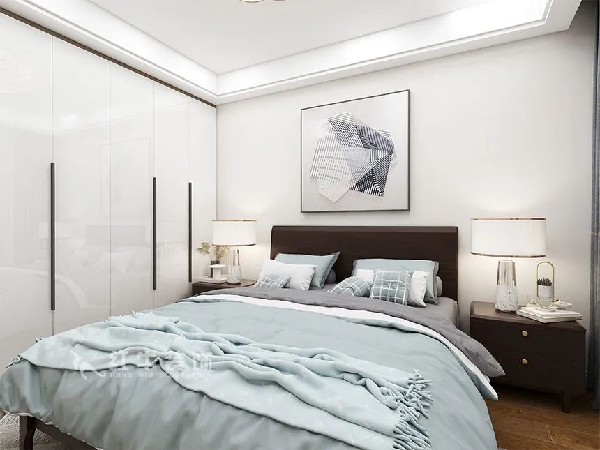 沙发不要靠墙，这样设计才够别致！（顾娟_东城水岸115㎡现代风格_3室2厅1卫_旧房装修_全包17万）11